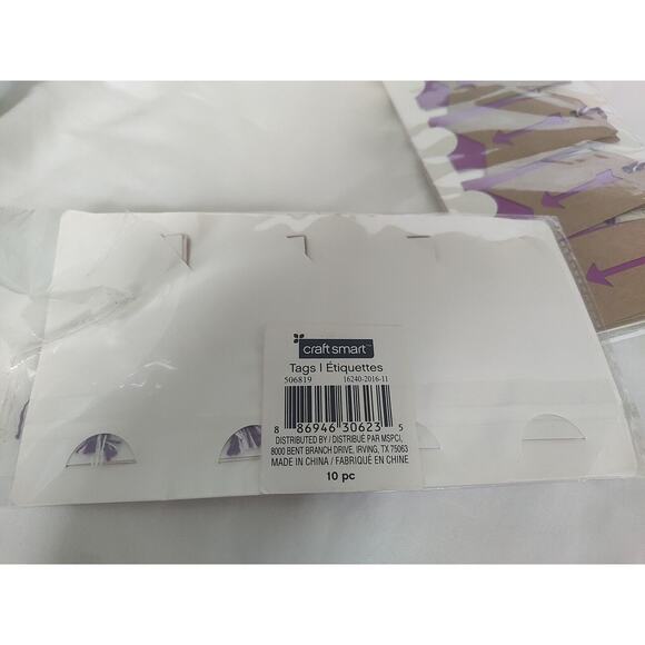 Craft Smart Arrow Tags Paper Craft Gifts Scrapbooking Purple Pink Blue - Picture 3 of 8